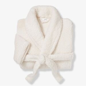 ULTA BEAUTY Size. L/XL Soft Plush Belted Short Ivory Robe